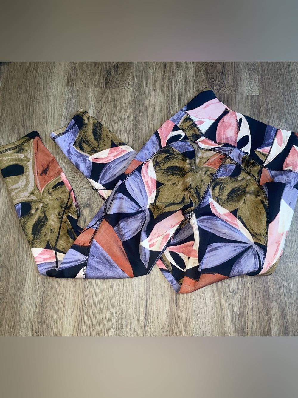 High-Waist Floral Vibrant Print Leggings